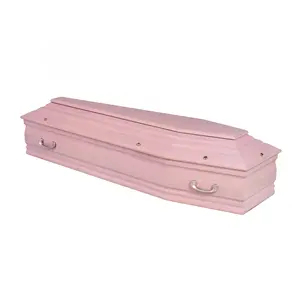 Ecological antique funeral wooden cremation coffin