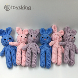 TK Handmade <strong>Knitting</strong> Amigurumi Crochet Bunny <strong>Rabbit</strong> Stuffed Soft Toys Wholesale Best Baby Gifts Purple Color - Product Image 4
