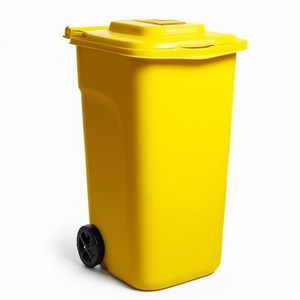 Bidone à couvercle coulissant (80L) avec pédale URBAN ECO SYSTEM Jaune 25605 - Product Image 2