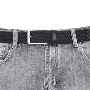 <span class=keywords><strong>Cintura</strong></span> da <span class=keywords><strong>uomo</strong></span> d'affari di moda di alta qualità <span class=keywords><strong>cintura</strong></span> tessuta elastica con fibbia ad ardiglione all'ingrosso - Product Image 4