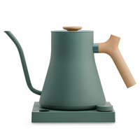 Bouilloire électrique 1L avec contrôle de la température, fonction de mémoire, poignée en érable, pour café, thé, verser sur de l'eau chaude à ébullition rapide