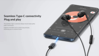 Earphone XIA0MI Murah Tipe-C Tahan Air IP54 Mikrofon HD dengan Peredam Kebisingan Earphone Berkabel Kontrol Earbuds