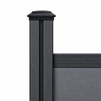 Panneau de clôture composite WPC semi-ouvert avec poteau en aluminium 1,2 m, résistant aux UV, anti-décoloration, durable pour jardin, cour, villa