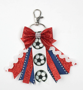 키즈 프레피 스타일 우아한 리본 원단 스포츠 헤어 클립 (축구, 배구, 농구, 야구, 럭비용) - Product Image 5