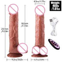 Dildo aus Silikonmaterial Realistischer Stoßender Vibrierender 9-Zoll Heizender Hautfarbener Dildo Vibrator für Frauen Dildos für Frauen