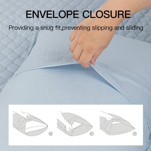 Juego de Manta Acolchada Ligera de Microfibra para <span class=keywords><strong>Verano</strong></span>, 90 g/m², Prelavada, Transpirable, para Habitación con Aire Acondicionado, Textura de Diamante Ondulado - Product Image 6