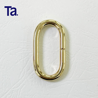 Cincin Oval Logam TANAI 20/25/32/38mm, Pengait Oval, Klip Gesper, Ketebalan 4.8mm, Gesper Cincin Besi untuk Tas, Tas Tangan, Tali Anjing