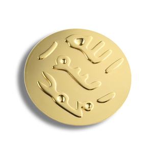 Personalized Name Round Gold Embossed Metal Cup Beer Tea Coffee <b>Drink</b> <b>Coasters</b> - Product Image 1