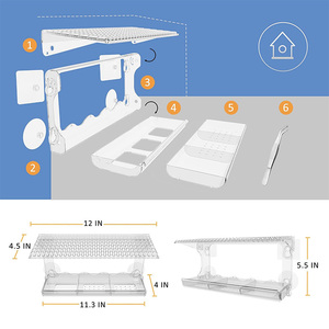 Comedero para Pájaros de Acrílico Indestructible con 4 Ganchos Superadhesivos y Ventosas Fuertes - Product Image 2