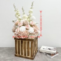 Fleurs artificielles réalistes en soie, vente en gros d'usine, boules de fleurs douces en roses rouges pour centres de table de mariage et la Saint-Valentin
