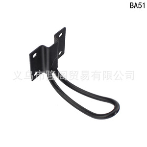 Black Clothes Hook Wall Mount Carbon Steel Single Garment Hook For Wardrobe BA51 - Product Image 5