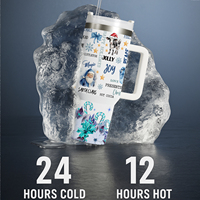 Cadeau de Noël Tasse à café en acier inoxydable 40oz à double paroi isolée sous vide écologique avec paille