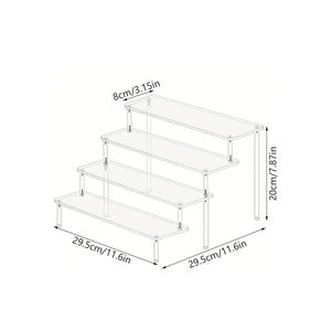Soporte de exhibición vertical de acrílico transparente con estante <span class=keywords><strong>para</strong></span> cupcakes de varios niveles, forma cuadrada <span class=keywords><strong>para</strong></span> Perfume Amiibo <span class=keywords><strong>para</strong></span> figuras Funko POP - Product Image 3