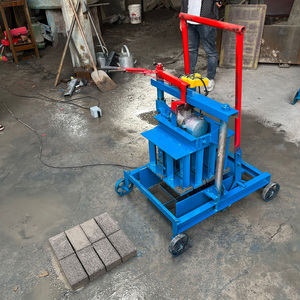 Machine semi-automatique de fabrication de blocs creux, pression hydraulique, couleur bleue, moteur 380V, équipement de moulage de briques - Product Image 4