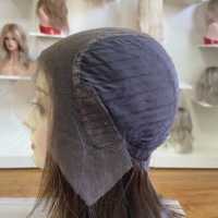 Perruque juive traditionnelle de haute qualité pour femmes, synthétique, casher, sheitel, cheveux blonds naturels, style vague d'eau, perruque juive transparente