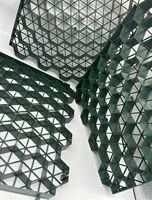 Grille de pavés en gazon en plastique HDPE pour l'aménagement paysager Base de hangar plat imbriqué pour le renforcement du sol Allées de stationnement en plastique