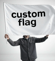 Drapeaux de fanions promotionnels personnalisés en polyester 3x5 pieds, bannières vierges sublimées avec logo, tout design, pour extérieur, vente en gros