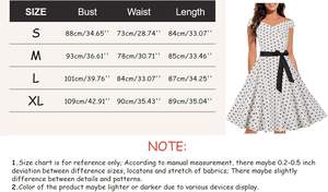 فستان كوكيز نسائي كلاسيكي أنيق فستان قصير بطول الركبة مع رقبة على شكل حرف V وبولكا منقط فستان حفلات كتف مثير - Product Image 3