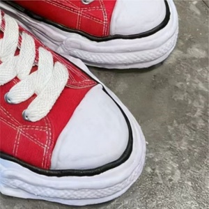 Factory wholesale high-quality fashionable <b>red</b> lace-up walking <b>shoes</b> with anti-slip rubber outsoles and men's <b>canvas</b> <b>shoes</b> - Product Image 3