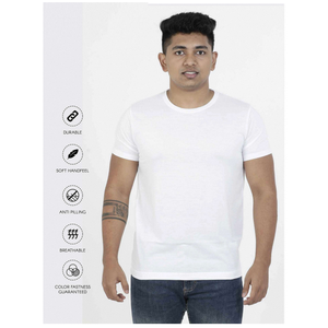 Round Neck Half Sleeve T-Shirt 160 GSM High Quality Comfortable Soft Lightweight Breathable Casual Wear <b>Perfect</b> For Men - Product Image 3