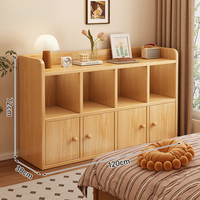 Étagère en bois Tenghang avec portes de placard, organisateur de rangement multifonctionnel pour salon, chambre d'enfant, école, buffet
