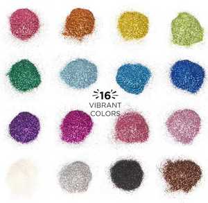 Venta al por mayor de fábrica: Tarro agitador de purpurina multicolor envasada, purpurina fina holográfica en polvo para decoración de uñas, manualidades y bricolaje. - Product Image 6