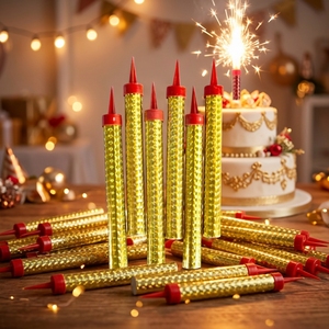 Vente en gros usine – Fontaines à étincelles froides sans fumée de 12 cm, 15 cm, 18 cm, 20 cm pour mariages, fêtes, gâteaux d'anniversaire – Bougies feux d'artifice - Product Image 1