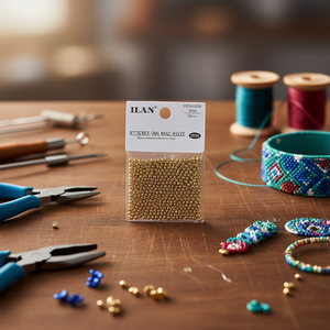 Cuentas Metálicas ILAN de 3mm Doradas con Orificio Pequeño para Accesorios de Joyería Hecha a Mano - Product Image 3