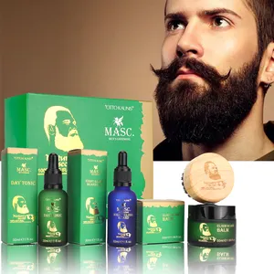 Etiqueta privada de barba, kit de embalagem de presente para barba, cuidado firme de cabelo e antiga escola