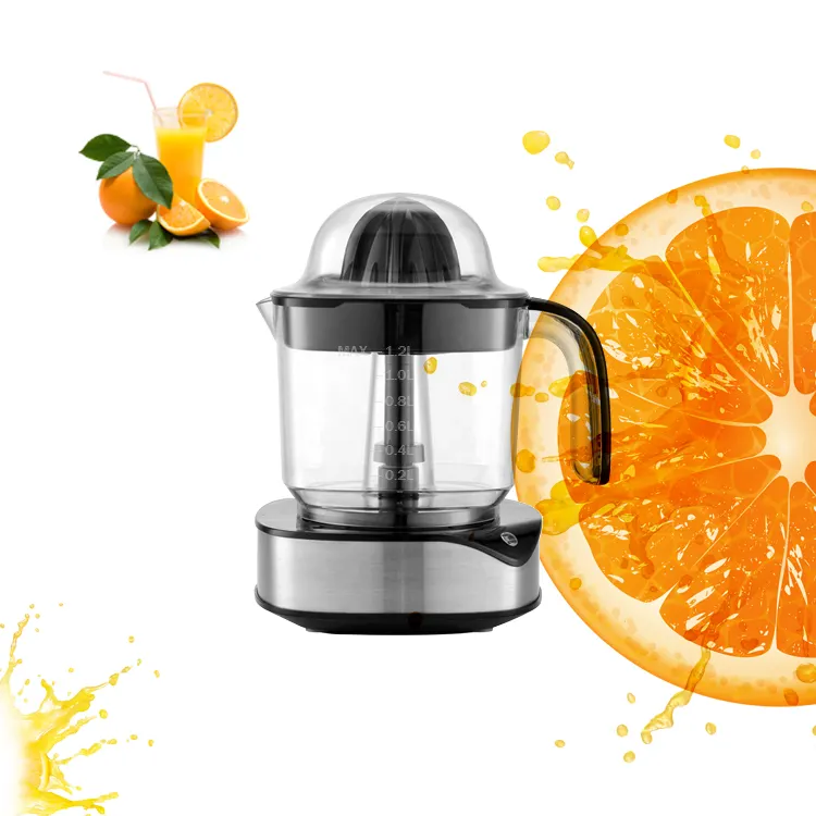 Vendas quentes pequenos utensílios de cozinha elétrica juicer laranja base de aço inoxidável trabalhando com luz LED 1.2L capacidade