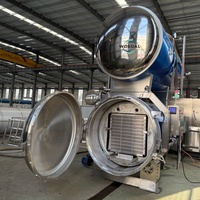 Nouvelle machine de stérilisation horizontale pour aliments, autoclave à immersion dans l'eau, stérilisateur à vapeur pour viande en sachet