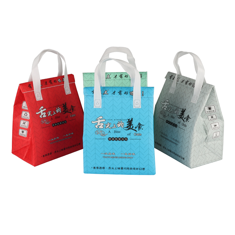 Heavy Duty Custom logo Insulated Reusable Tote Grocery thermal shopping cooler bag