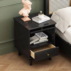 Table de chevet moderne, table de chevet haute, table de chevet grande capacité, table de chevet avec tiroir coulissant pour chambre à coucher - Product Image 5
