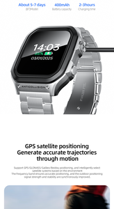 Nuevo Reloj Inteligente Deportivo con Sistema de Posicionamiento Global, Resistencia al Agua de 5 ATM y Batería de 400 mAh - Product Image 6