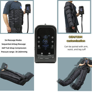 8 cámaras OEM logotipo personalizado bomba de aire compresión presión terapia recuperación botas pierna completa masajeador sistema máquina - Product Image 6