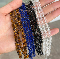Perles facettées en forme de poire multi-gemmes, quartz clair naturel, œil de tigre, perles goutte d'eau, perles de pierres précieuses pour la création de bijoux DIY 3x5mm