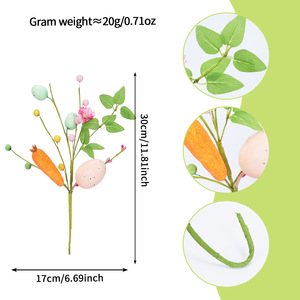 DAMAI Easter Decor Colorful Egg Branch Floral Insertion Ornament with Foam Material Easter Egg Twig Bouquet for Party DIY Craft - Product Image 5