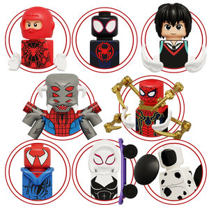 KT1069 superhéroes Miles Morales Iron Spider Peter Parker Gwen Stacy Spot <span class=keywords><strong>Man</strong></span> Mini montaje figura de bloques de construcción juguete de plástico - Product Image 1
