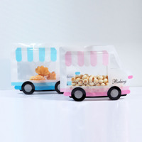 Sachet Doypack transparent en plastique mignon pour biscuits, pochette verticale pour l'emballage de snacks