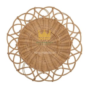 Set de table/assiette décorative/objet de décoration murale en rotin durable pour table à manger, artisanat du Vietnam, prix abordable - Product Image 3
