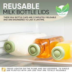 Silicone Thay Thế Mũ Cho 48Mm Đường Kính Chai Tái Sử Dụng Lâu Dài Dễ Dàng Làm Sạch Chai Nắp Cho Chén Trà Đĩa - Product Image 3