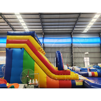 Toboggan aquatique gonflable épaissi en PVC, personnalisable, pour enfants et adultes, usage domestique, produit commercial très demandé