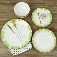 Nouvel Arrivage – Ensemble de 24 Assiettes en Céramique, Vaisselle Écologique en Porcelaine, Service de Table, Batteries de Cuisine en Céramique
