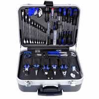 Kit d'outils industriels de 132 pièces, ensemble de douilles pour maintenance mécanique sur chariot à roulettes