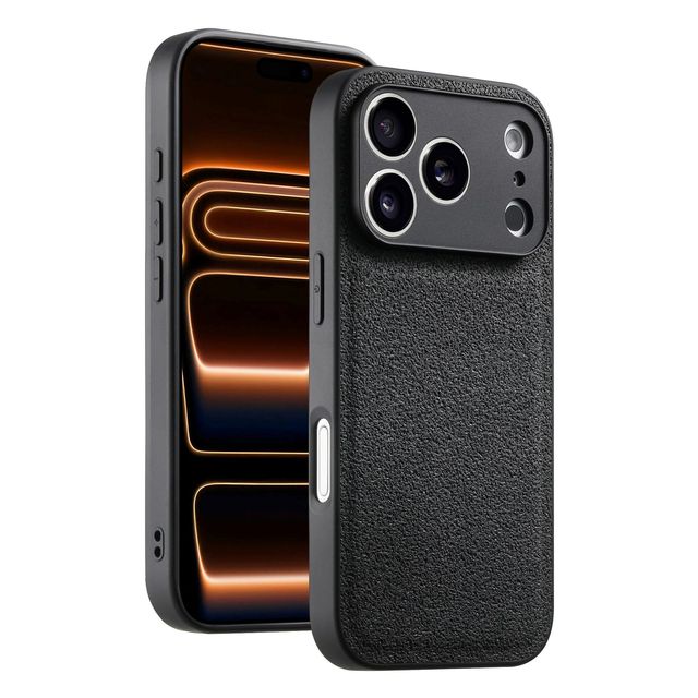 Moon Crater Pattern Is Suitable for iPhone 17 Pro Max Leather Phone case with Fine Holes and iPhone 15 Leather Texture