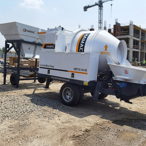 Bomba mezcladora de hormigón móvil HBT15-10-45 usada, suministrada de fábrica, diésel 62/72/92KW, distancia de transporte vertical de 20m, motor principal - Product Image 2