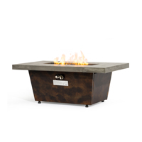 Brasero à gaz propane en métal durable pour intérieur/extérieur, design trapézoïdal en acier, modèle Peaktop AJ1168 40000 BTU