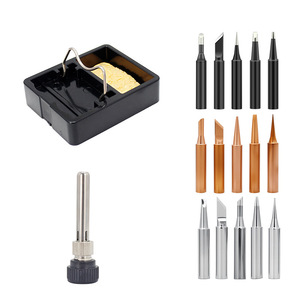 Jeu de 5 pointes de fer à souder à clipser, conformes RoHS, avec support en bakélite pour la réparation électronique - Product Image 2