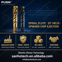 GB DIN371 DIN376 M2 6H HSS-E M35 Kobalt TiCN Berlapis Tahan Aus Baja Tahan Karat Tap Mesin Lubang Buta Lubang Dalam Spiral Flute