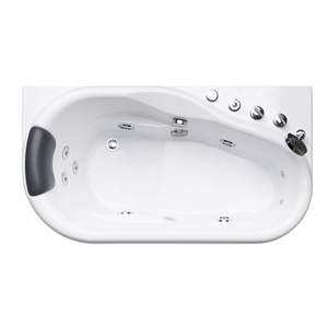 อ่างอาบน้ำแบบทันสมัยสำหรับ 1 คน อ่างน้ำวนนวดตัว อ่างอาบน้ำขนาดเล็ก อ่างสปาแบบน้ำร้อน/น้ำเย็น พร้อมท่อระบายน้ำสำหรับใช้ในห้องน้ำ - Product Image 3